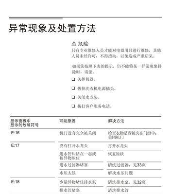 夏普洗衣机E6故障处理方法（快速解决E6故障的有效方法）