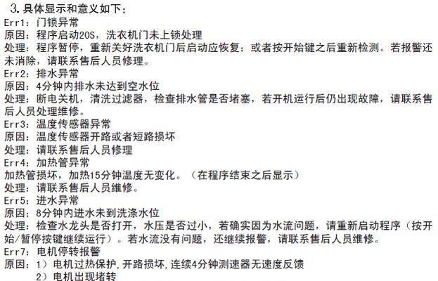 海尔滚桶洗衣机故障代码F7解决方法（如何应对海尔滚桶洗衣机故障代码F7）