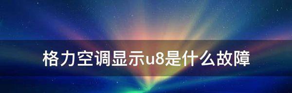 如何解决大金空调显示E8问题（大金空调故障E8的原因和解决方法）